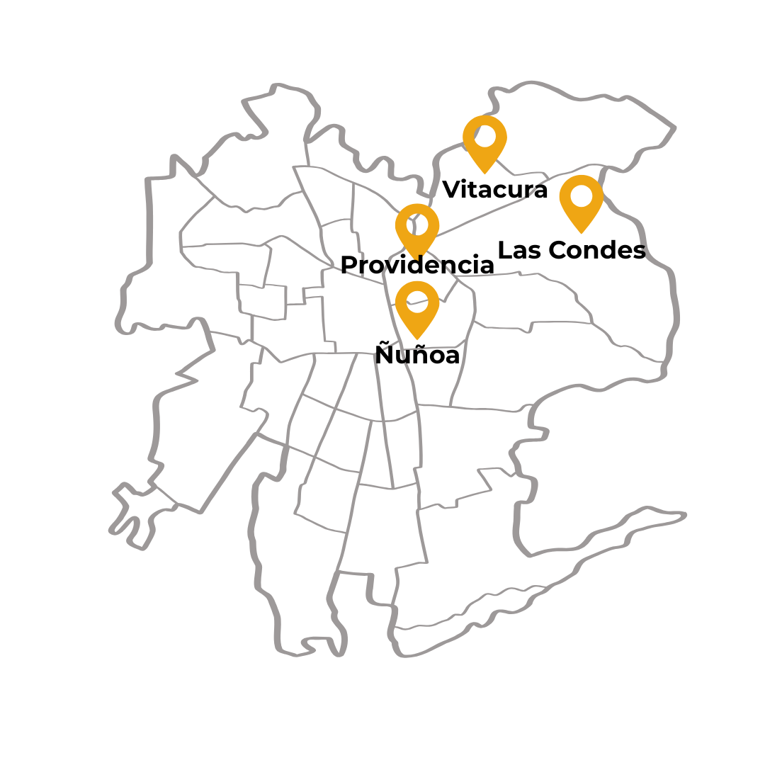 Mapa de Santiago con comunas de cobertura 0281 Repair